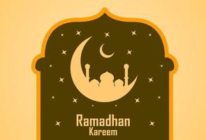 ramadan kareem saludo fondo color naranja. diseño para plantillas. vector