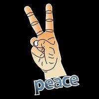 a hand drawn illustration of peace symbol.peace campaign