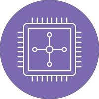 Cpu Icon Style vector