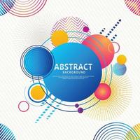 Dynamic and futuristic abstract geometric modern circles with pattern background. vector