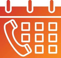 Schedule Call Icon Style vector