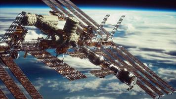 International Space Station. Elements of this image furnished by NASA video