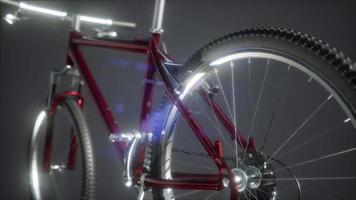 bicicleta deportiva de montaña en estudio video