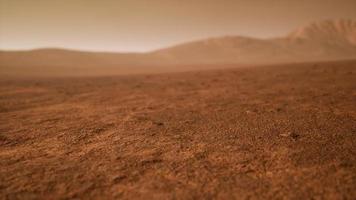 fantástico paisaje marciano en tonos naranja oxidado video