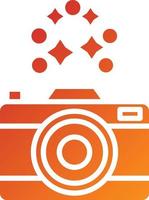 New Year Camera Icon Style vector