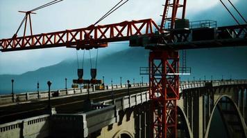 pont routier en construction video
