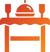 Dining Table Icon Style vector