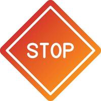 Stop Sign Icon Style vector