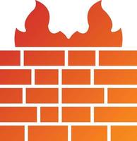 Firewall Icon Style vector