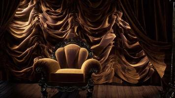 luxurious theater curtain stage with chair video