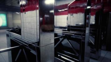 empty old subway train station