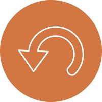 Curved Down Icon Style vector