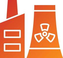 Nuclear Plant Icon Style vector