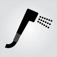 Isolated Glyph Shower Head Icon Scalable Vector Graphic