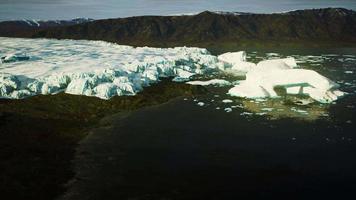 Alaska glacier in mountains landscape video