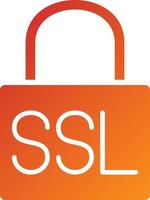 estilo de icono ssl vector