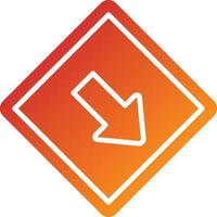 Keep Right Icon Style vector