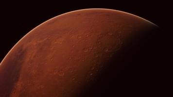 Roter Planet Mars am Sternenhimmel