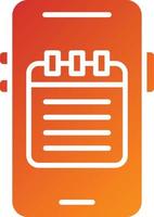 Mobile Note Icon Style vector