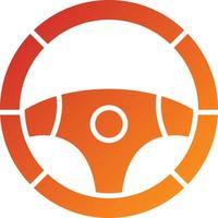 Steering Wheel Icon Style vector