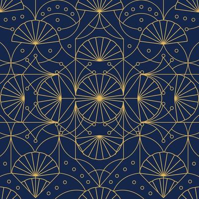 Minimalist Line Art Deco Seamless Pattern Concept