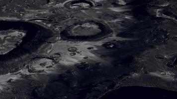 Moon surface with many craters video