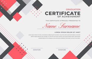 Certificate of Graduation Background Template vector