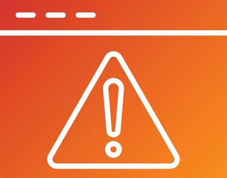 Web Warning Icon Style vector