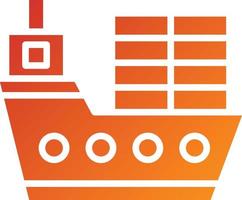 Cargo Ship Icon Style vector