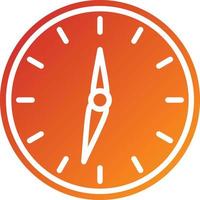 estilo de icono de reloj de año nuevo vector