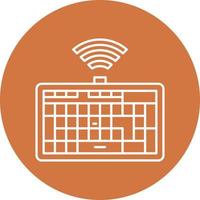 Wireless Keyboard Icon Style vector