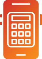 Mobile Calculator Icon Style vector