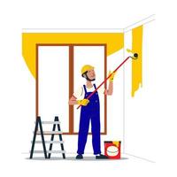 Painter Paint the Wall vector