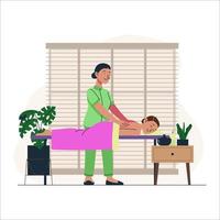 Relaxing with Massage vector