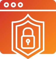 Web Protection Icon Style vector