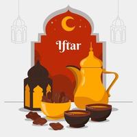 Delicious Iftar Meals vector