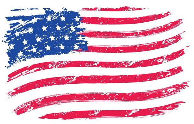 American Flag with Distressed style concept