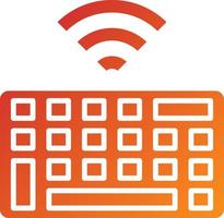 Wireless Keyboard Icon Style vector