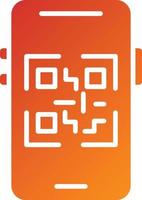 Mobile Qr Code Icon Style vector