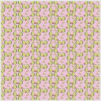 Print seamless pattern funny happy cartoon avocado fresh design vector illustration  on pink background.