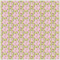 Print seamless pattern funny happy cartoon avocado fresh design vector illustration  on pink background.