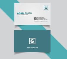 Minimal business card template design ready to print vector