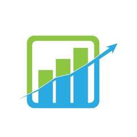 Finance bar chart icon vector
