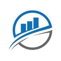 Finance bar chart icon vector