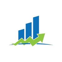 Finance bar chart icon vector