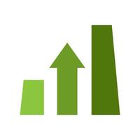 Finance bar chart icon vector