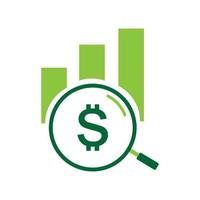 Finance bar chart icon vector