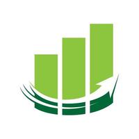 Finance bar chart icon vector