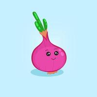 cute onion character vector