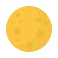 Moon in flat design style. vector